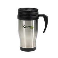 Durable stainless steel mug with plastic liner for everyday use... from ASI...