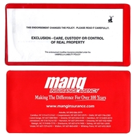 Policy Holder (open on short side)... from ASI 83770 Royal Industries / The...