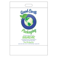 Plant based .0025 polybag with fold over die cut handle in... from ASI 81350...