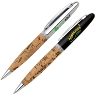 Twist action ballpoint pen with soft cork material barrel.... from ASI 79535...