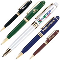 Brass twist-action ballpoint pen with elegant enamel finish.... from ASI...