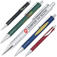 Click action mechanism ballpoint pen with matte lacquer finish, green.......