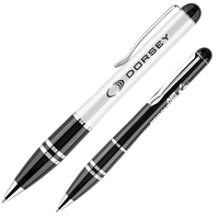 Twist action ballpoint pen, lacquer finish barrel and silver trims.... from...