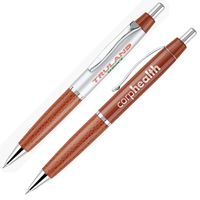 Click action ballpoint pen with leatherette barrel.... from ASI 79535...