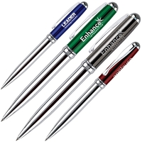 Twist action ballpoint pen with polished chrome accents.... from ASI 79535...