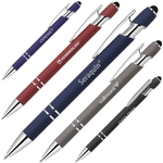Rubber finish aluminum stylus pen