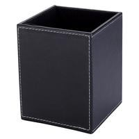 Polyurethane leatherette pen and pencil cup that measures 3 1/4" x... from...