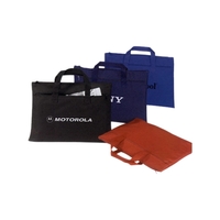 Polyester portfolio with front zipper pocket and fits legal size...