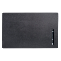 Black leather conference pad measuring 22" x 14" with a wrapped-edge... from...