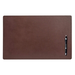Chocolate Brown Leather 22" x 14" Conference Table Pad