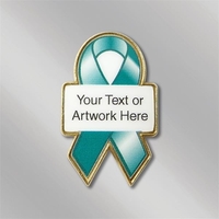 1" awareness ribbon lapel pin. Made in USA... from ASI 55610 Gempire/Floral...