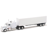1:43 Scale Kenworth W900 White Long Trailer... from ASI 85620 H M Schmidt Co Inc