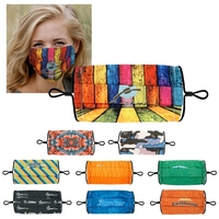 Single Pleat Full Color Fabric Face Mask... from ASI 30208 A P Specialties /...