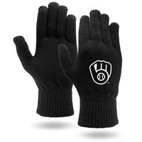 Black Knit Touchscreen Gloves