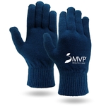 Blue Knit Touchscreen Gloves