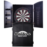 Custom dart board with solid wood casing, metal hinges and... from ASI 76730...