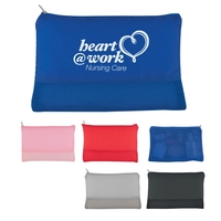 Mesh vanity bag with main zippered compartment.... from ASI 61125 Hit...