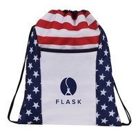 Stars & Stripes Drawstring Cinch Bag
