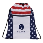 Stars & Stripes Drawstring Cinch Bag