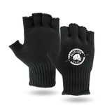 Black Fingerless Knit Gloves
