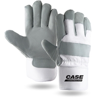 White Leather Palm Gloves