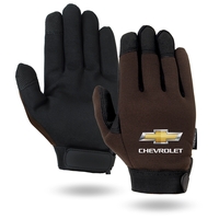 Brown Touchscreen Mechanics Gloves