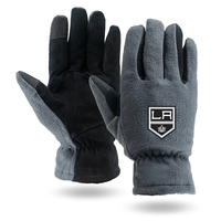 Winter Lined Fleece & Leather Touchscreen Gloves