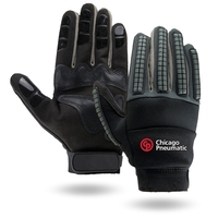 Heavy duty mechanics gloves, TPR finger protection, reinforced palm, silicone...