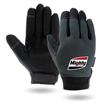 Gray Touchscreen Mechanics Gloves