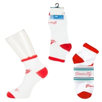 Custom mid-rise one-size-fits-most sport style socks with a fully...