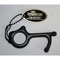 No Touch Door Opener keychain tool w/ personalized tag