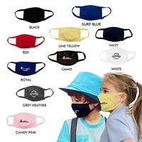 5 1/4" x 4" three-ply cotton and spandex kid-sized face reusable... from ASI...