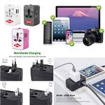 World Travel Adapter with 2 USB Ports