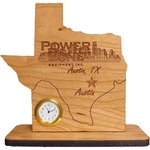 6" x 8" - Texas Hardwood Desktop Clocks