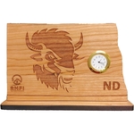 6" x 8" - North Dakota Hardwood Desktop Clocks