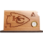 6" x 8" - Kansas Hardwood Desktop Clocks