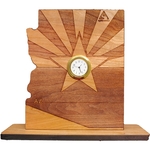 6" x 8" - Arizona Hardwood Desktop Clocks