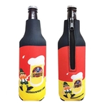 Premium Full Color Foam 22oz Beer Bottle Zipper Insulator