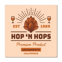 16" Square Tin Tacker Aluminum Sign