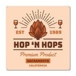 16" Square Tin Tacker Aluminum Sign