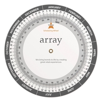 Court Reporter Scheduling Wheel Chart. Digital full color plus varnish...