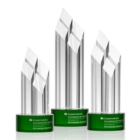 Optical crystal award with four beautiful diamond towers.... from ASI 84592...