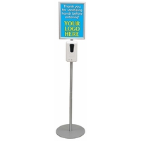 Stand up hand sanitizing station with customized graphic insert.... from ASI...