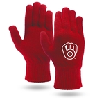 Red Knit Touchscreen Gloves