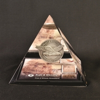 5" x 5" pyramid shaped acrylic award for embedding customer supplier... from...