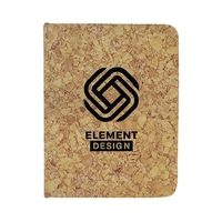 Leather-like cork pattern note pad with 25 sheets each of flag... from ASI...