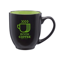 2.1" x 4.1" 16-ounce two-tone Hidden Hue ceramic bistro style coffee... from...