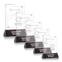 Rectangle award on a black anodized aluminum base.... from ASI 84592 St Regis...