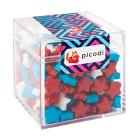 Sweet boxes made of acrylic with a clear cube shape filled... from ASI 44900...