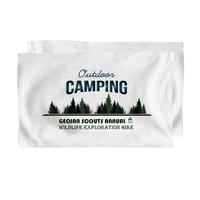 White Microfiber Terry Towel, 15x25, Sublimated